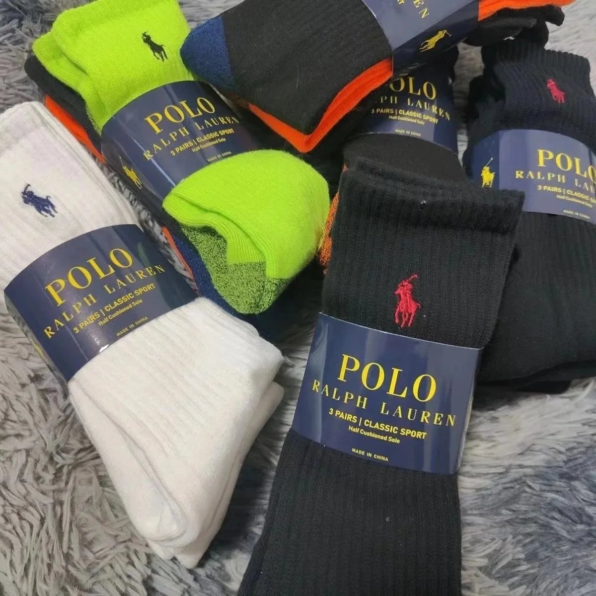 Polo Ralph Lauren Sport Crew Socks Gray - 4