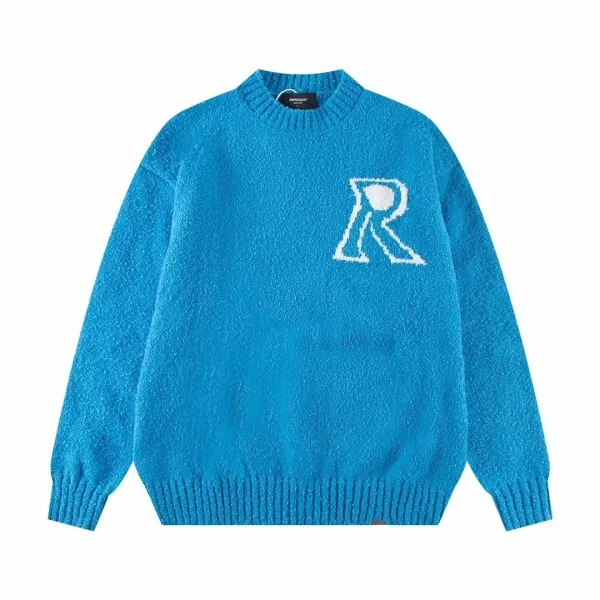 Represent R Logo Knit Sweater Blue - 1