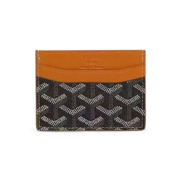 Goyard Saint Sulpice Card Holder Cognac and Black - 1