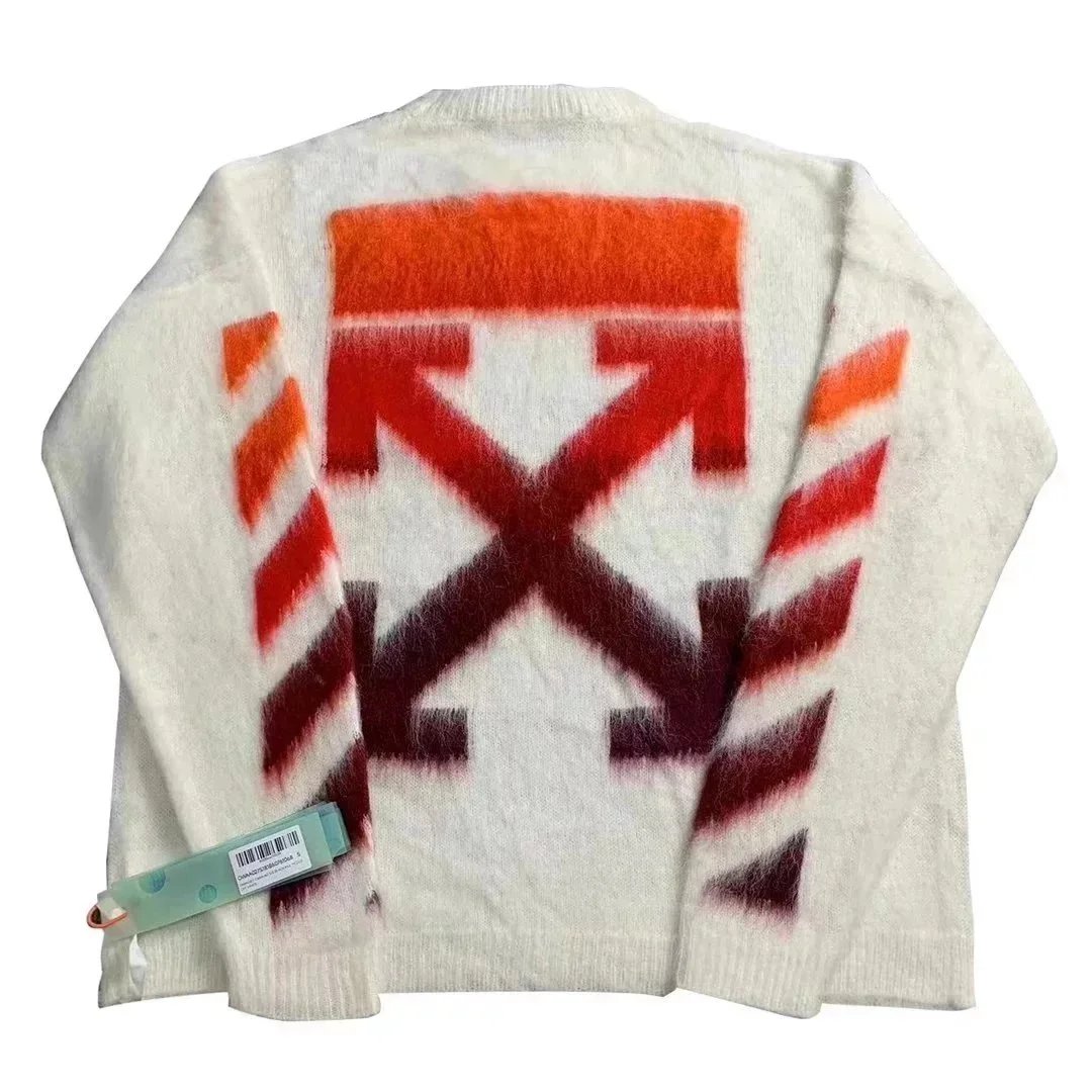 Off-White Diagonal Arrow Gradient Sweater White - 1