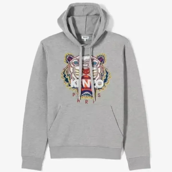 Kenzo Tiger Embroidered Black Hoodie - 10