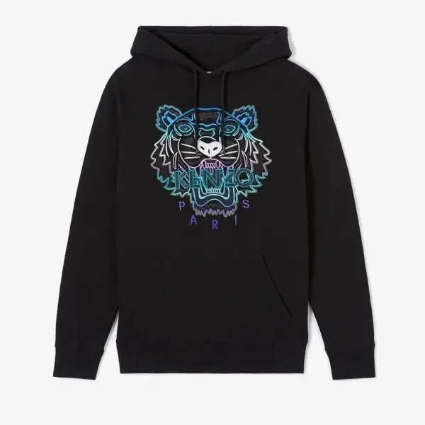 Kenzo Tiger Neon Hoodie Black - 1