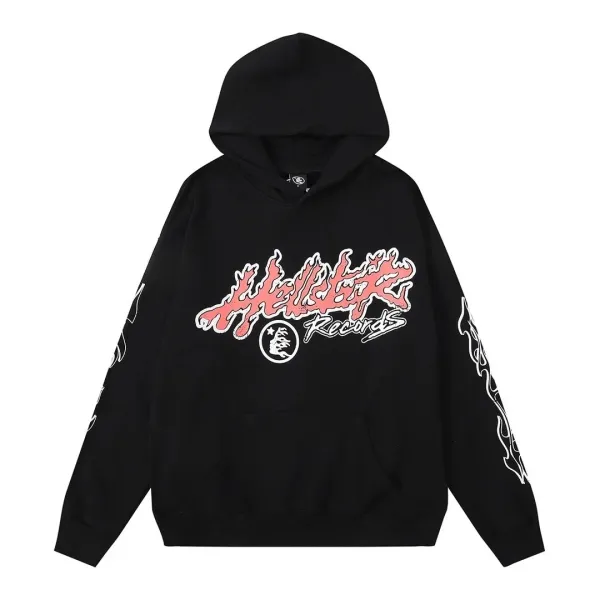 Hellcat Records Flame Logo Black Hoodie - 1