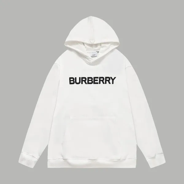 Burberry Logo Hoodie White - 1