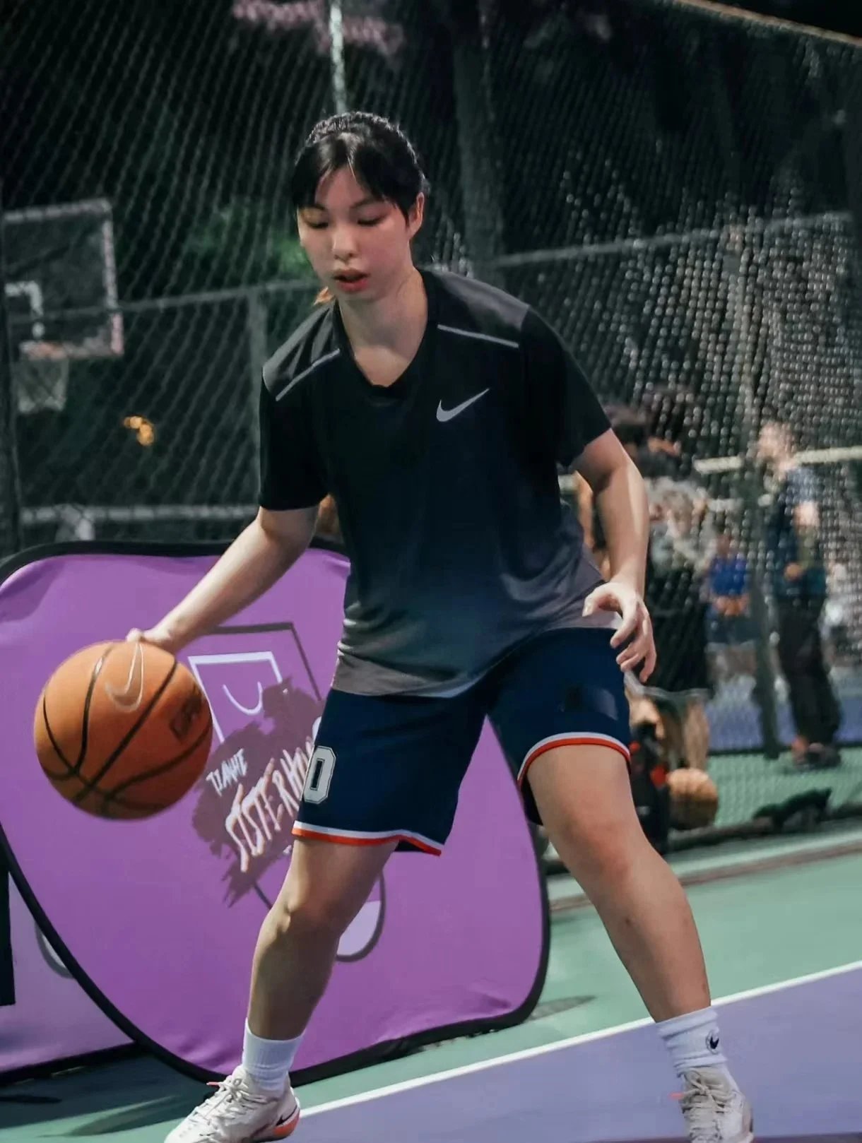 Nike Pro Reflective Blue T-Shirt and Black Shorts Set - 5