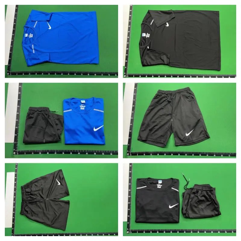 Nike Pro Reflective Blue T-Shirt and Black Shorts Set - 3