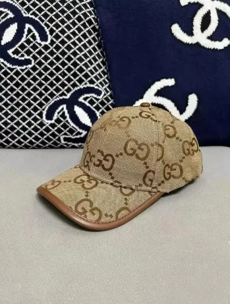 Gucci GG Monogram Canvas Baseball Cap Beige - 1