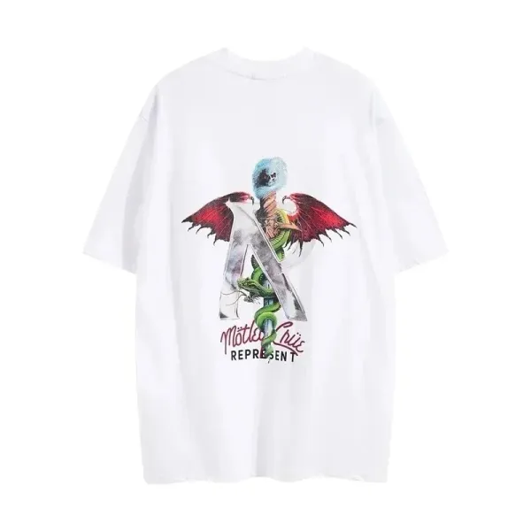 Mother Cruel x Represent Graphic Print Oversized White T-Shirt - 1