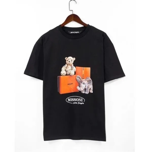 Missoni x Palm Angels Bear & Elephant Print Black T-Shirt - 1