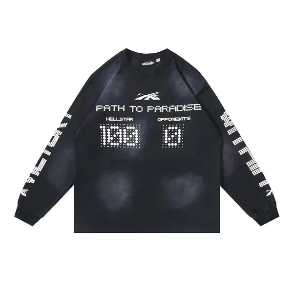 Hellstar 08 Graphic Long-Sleeve Tee Black - 10
