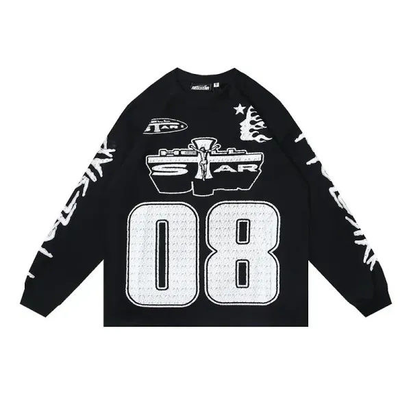 Hellstar 08 Graphic Long-Sleeve Jersey Black - 1