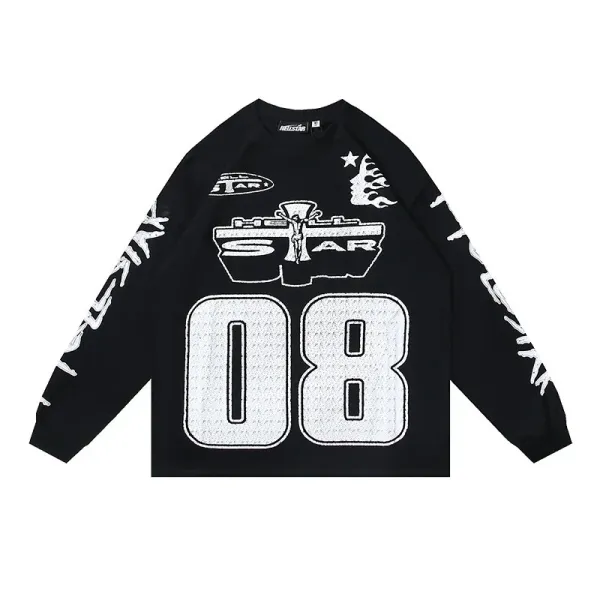 Hellstar 08 Graphic Long-Sleeve Tee Black - 13