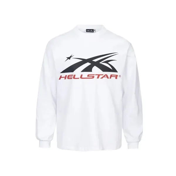 Hellstar X Logo Long Sleeve T-Shirt White - 1