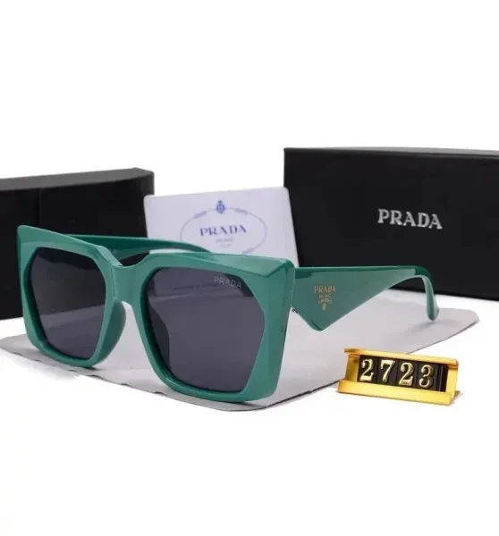 Prada PRADA 2723 Green Oversized Cat-Eye Sunglasses - 1