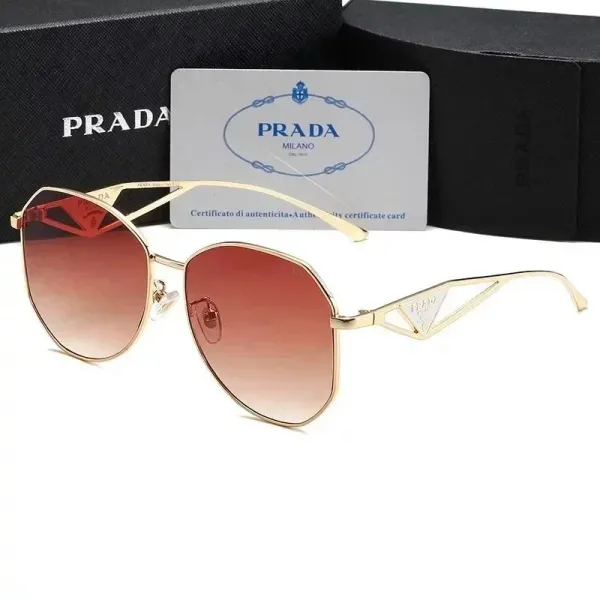 Prada PR 52XS Gold Frame Gradient Rose Sunglasses - 1