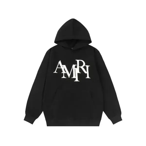 Amiri AMIRI Logo Hoodie Army Green - 4