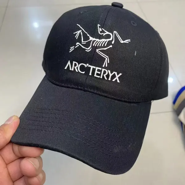 Arc'teryx Logo Embroidered Black Baseball Cap - 1