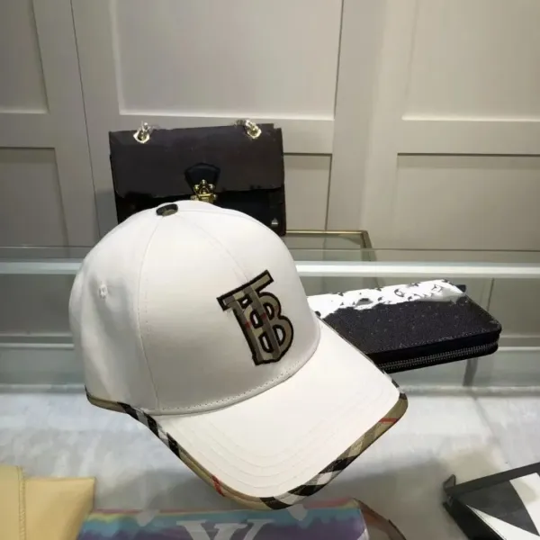 Burberry Monogram Logo Baseball Cap Beige - 7