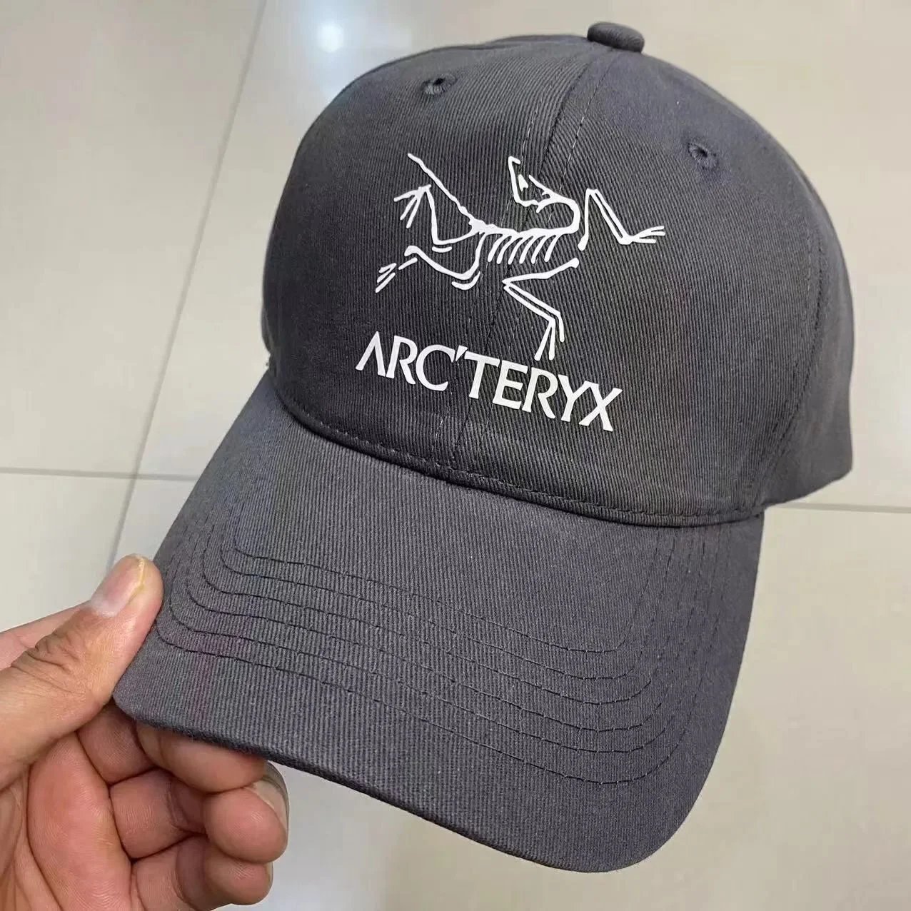 Arc'teryx Logo Embroidered Gray Baseball Cap - 1