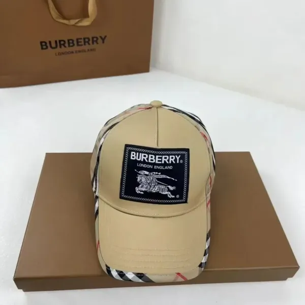 Burberry Vintage Check Baseball Cap Beige - 1