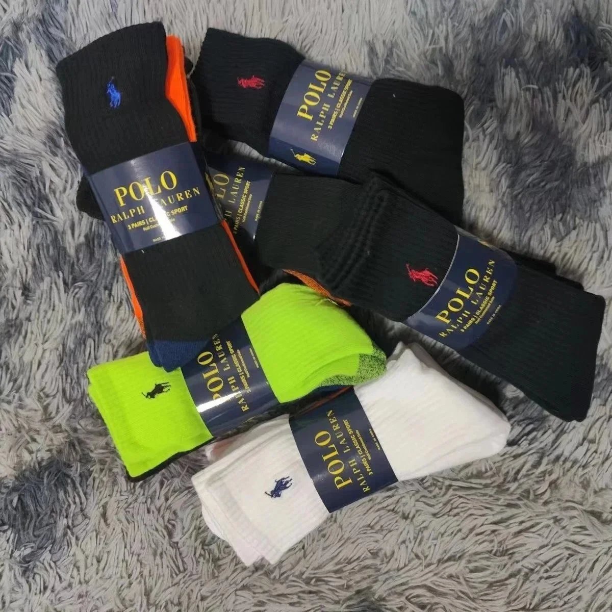 Polo Ralph Lauren Sport Crew Socks Gray - 5