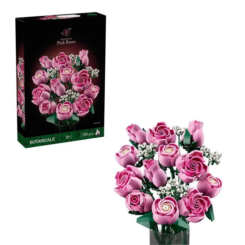 Lego Building Blocks Bouquet of Roses