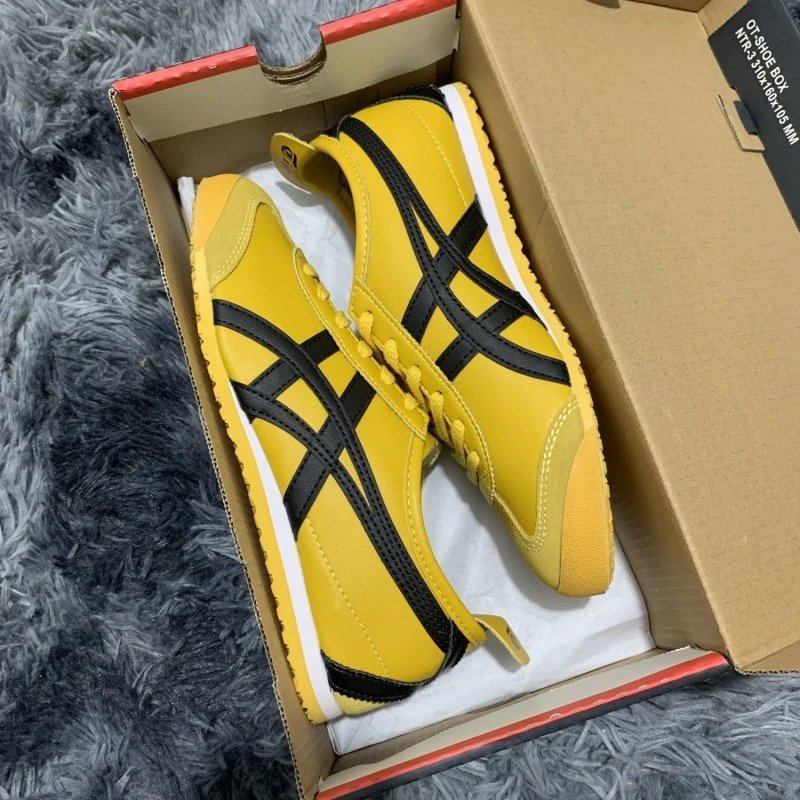 High-end onitsuka tiger mexi 66 classic slip-on sneakers – genuine leather, unisex, low-top casual athletic shoes