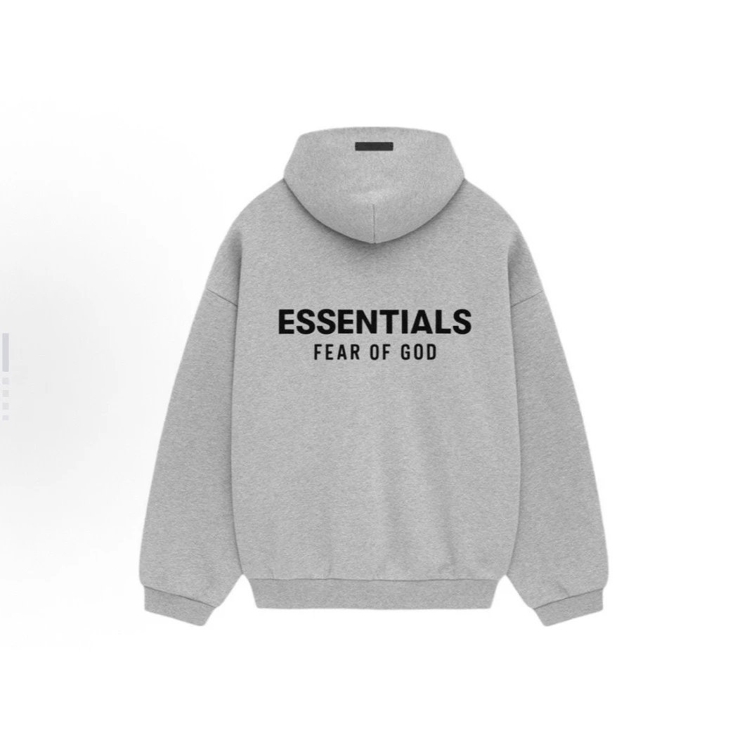 25fw新款Essentials硅胶款秋冬双排字母印花加绒连帽HOODIE 3
