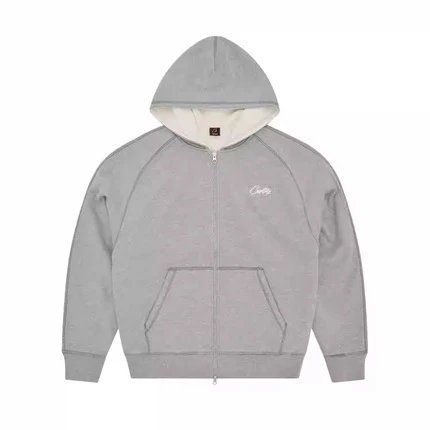 Corteiz CNTZ Hooded Jacket Fleece Lined Grey