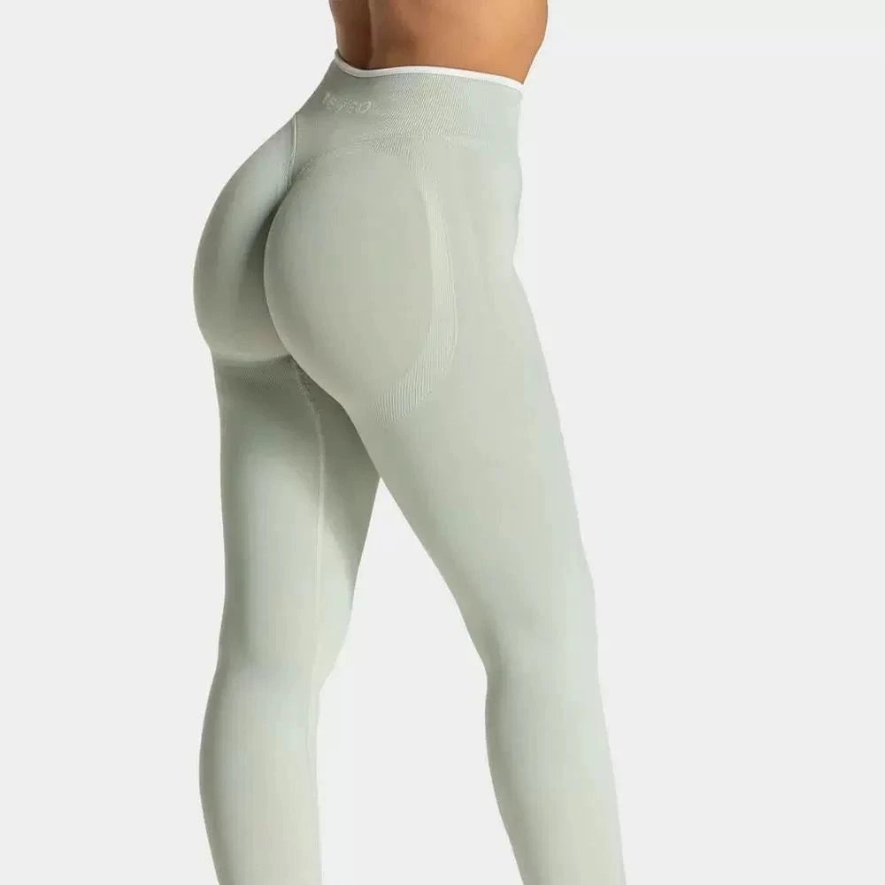 TEYEO Leggings Seamless Contrast Light Green