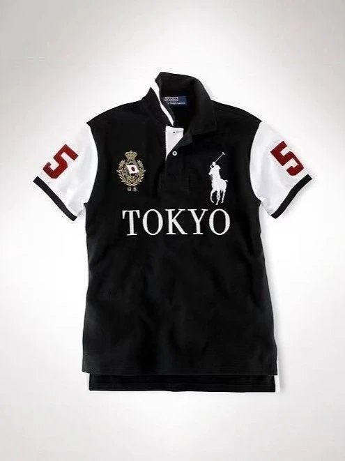 夏季男装跨境POLO衫翻领刺绣大马城市款休闲大码上衣t恤polo短袖 5
