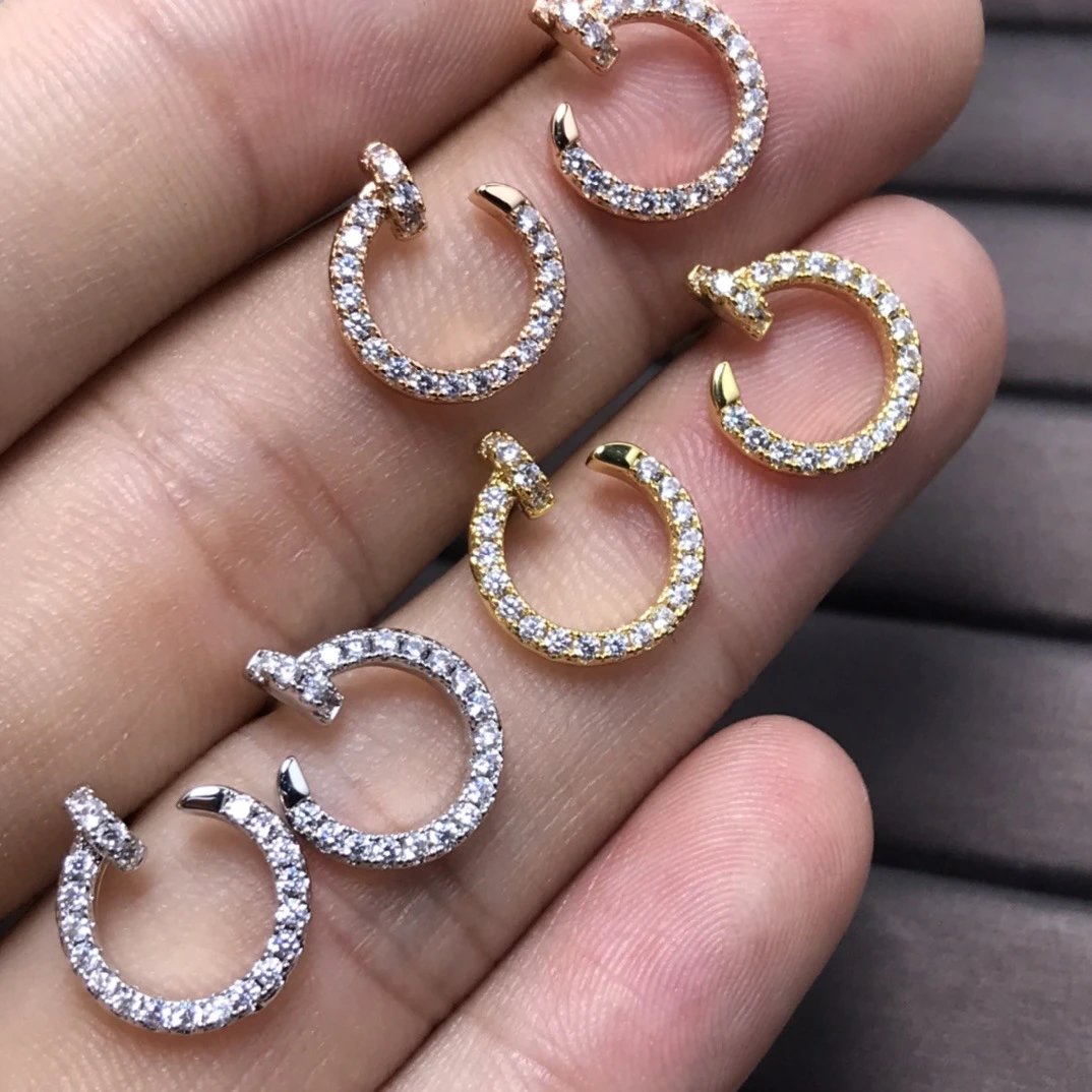 Cartier 18K Gold Diamond Hoop Earrings