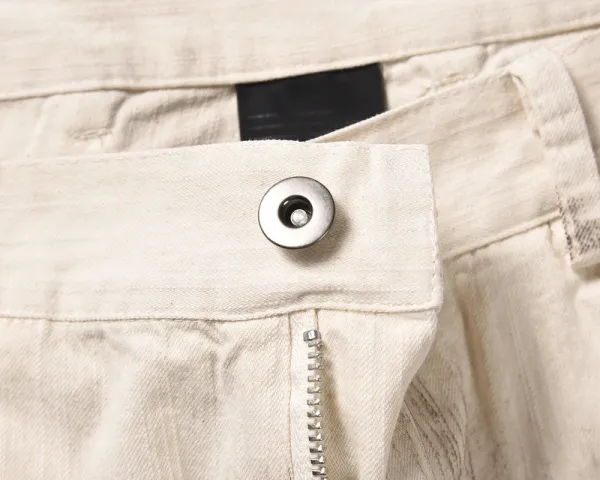 Design Paint-Splatter Washed Beige Pants - 8