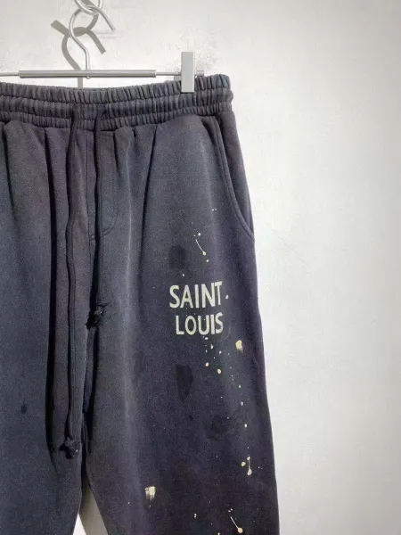 Design Saint Louis Paint Splatter Sweatpants Black Sweatpants - 5