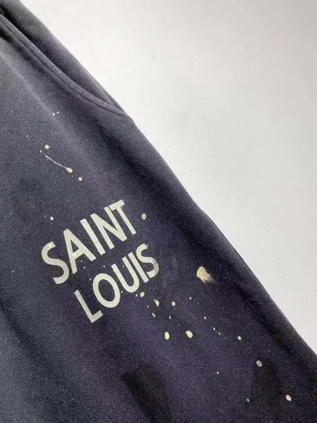 Design Saint Louis Paint Splatter Sweatpants Black Sweatpants - 7