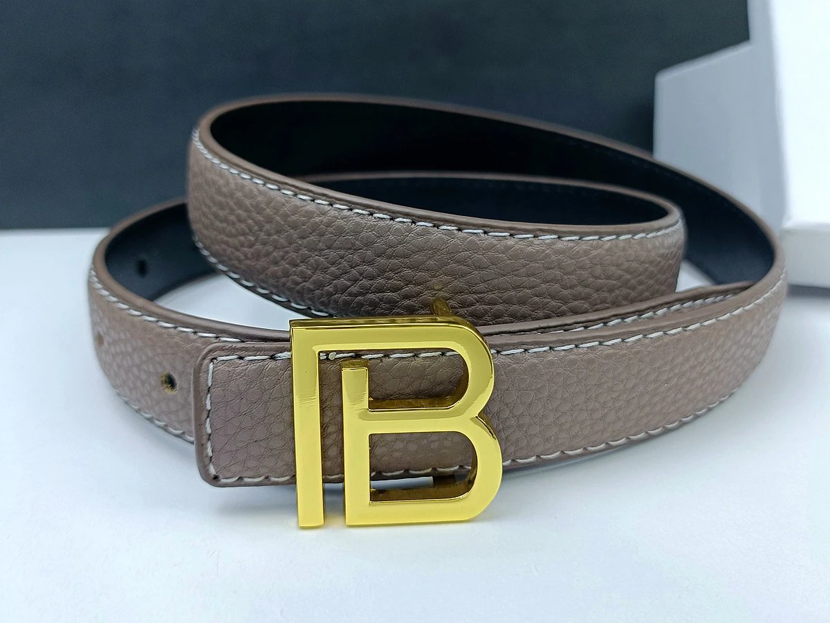 Balenciaga B Buckle Leather Belt Black - 12