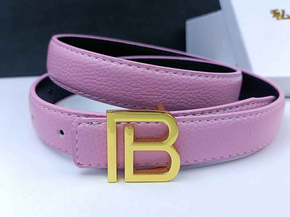 Balenciaga B Buckle Leather Belt Black - 15