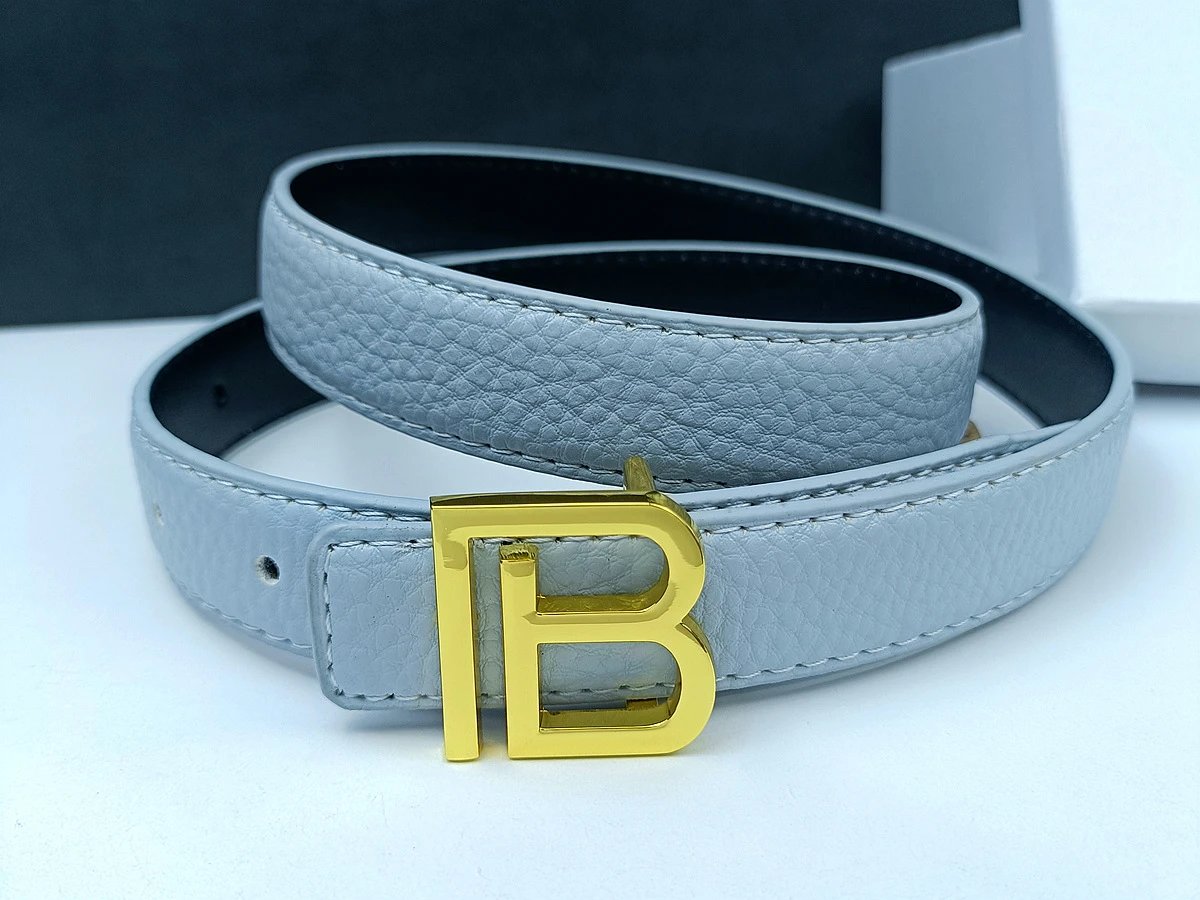 Balenciaga B Buckle Leather Belt Black - 13