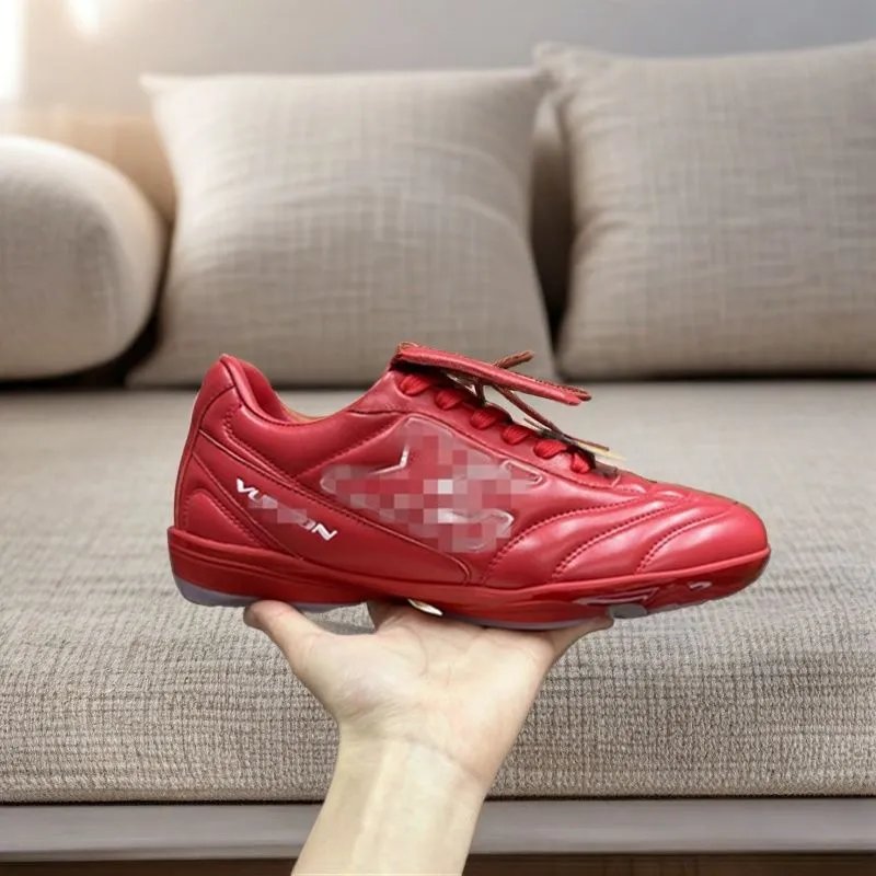 Louis Vuitton Red Leather Low Top Sneakers