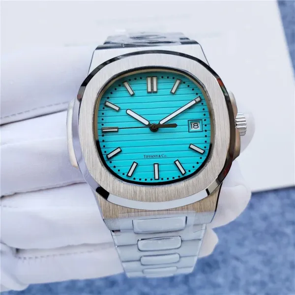 Tiffany & Co. Nautilus Aqua Dial Stainless Steel Watch Watches - 1