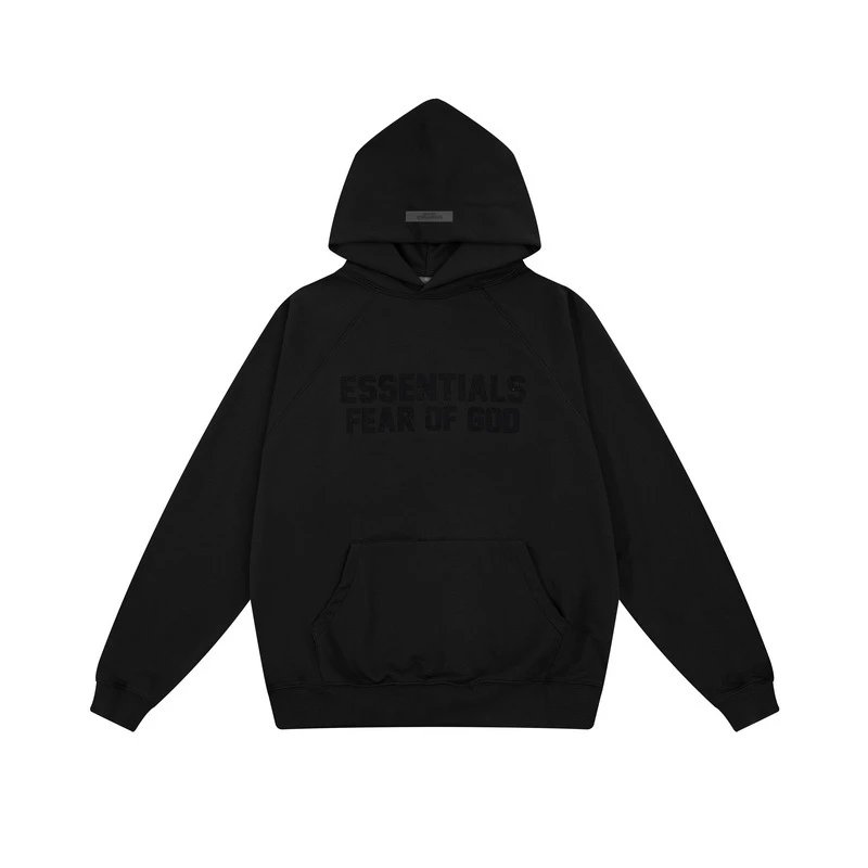 Fear of God Essentials Hoodie Logo Black