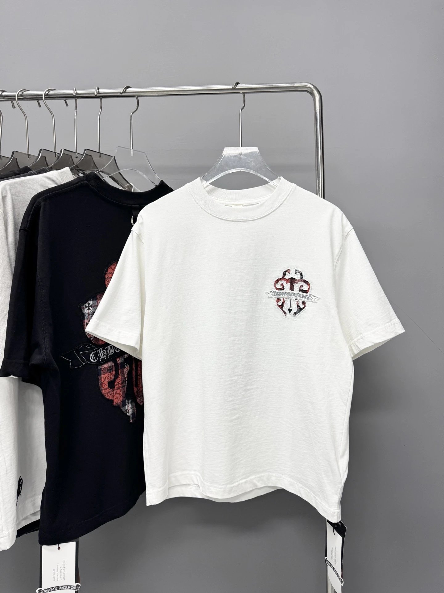 Chrome Hearts T-shirt Dagger Plaid White