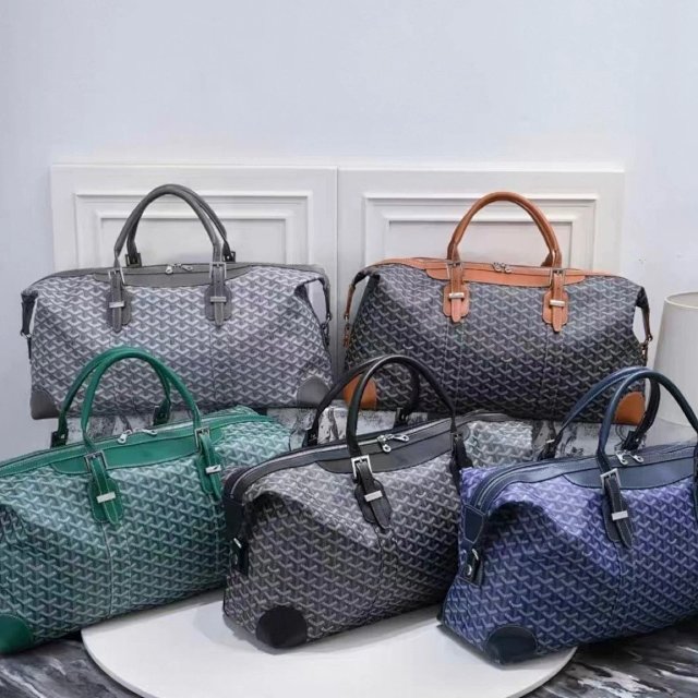Goyard Saint Leger Green Chevron Canvas Backpack