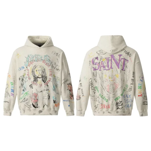 Design Saint Tears Graphic Hoodie Multicolor - 1