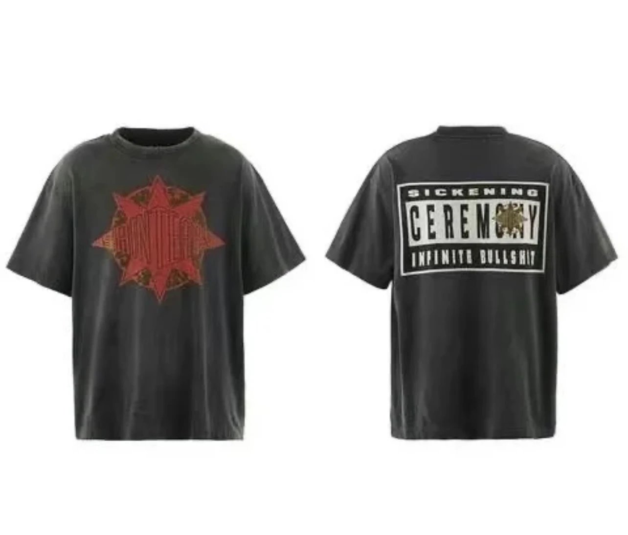 Design Sickening Ceremony Infinite Bullshit Graphic T-Shirt Black T-Shirts - 1