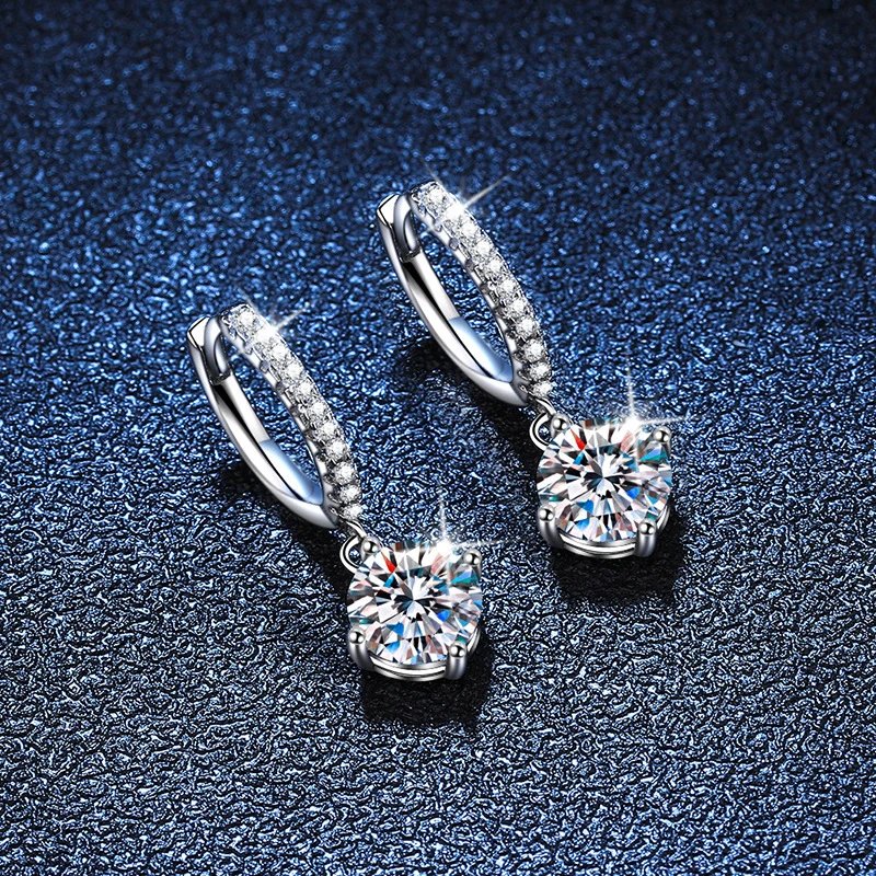 Ambush Silver Zircon Drop Dangle Earrings
