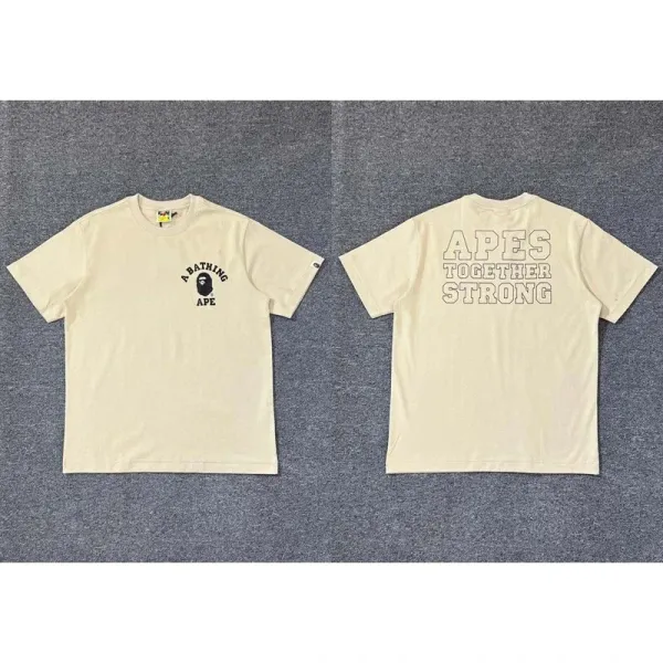 A Bathing Ape Together Strong Beige T-Shirt - 1