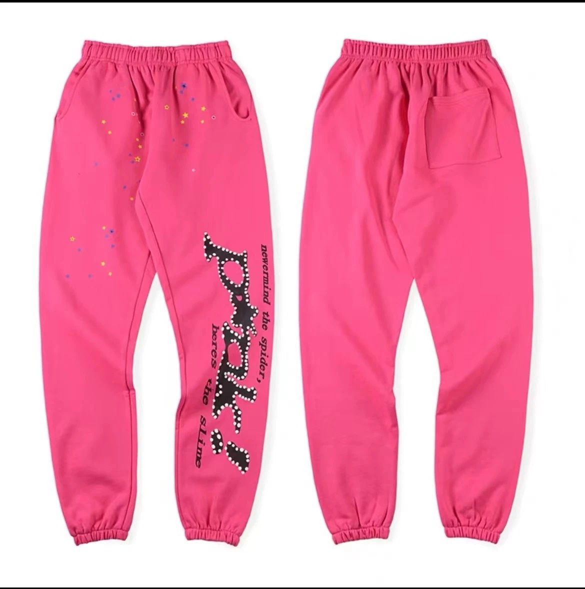 Spider Web Letter Print Hoodie photo 5