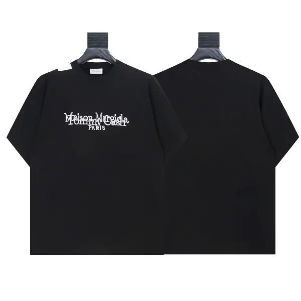 Maison Margiela x Tommy Cash Logo Print Black T-Shirt - 1