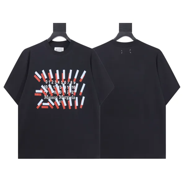 Maison Margiela Tabi Print Black T-Shirt - 1